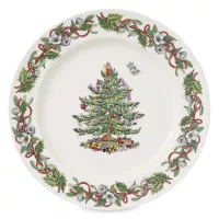 Блюдо круглое «Эксклюзив», 30 см, фаянс, декор, серия Рождественская ель, SPODE, Великобритания, 