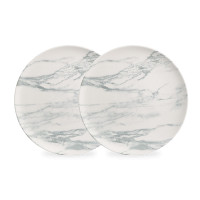 Набор обеденных тарелок, 2 предмета, 26 см, фарфор, цвет: мрамор, серия Marble, LIBERTY JONES, Россия