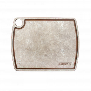 Доска разделочная композитная c желобом, 29х22см, шунгит белый, серия Fashion, ComposeEat, Россия, Разделочные доски