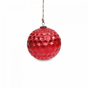 Украшение новогоднее Шар подвес, 12 см, стекло, красный, ROOMERS FURNITURE, Нидерланды, ROOMERS FURNITURE (Нидерланды)