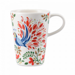Кружка Fantail Bird, 350 мл, фарфор, белый, декор, серия Birds of Paradise, LIBERTY JONES, Россия, Birds of Paradise LIBERTY JONES