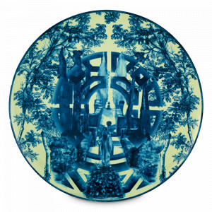 Блюдо круглое, 33 см, фарфор, белый. синий, серия Meaning, VISTA ALEGRE, Португалия, VISTA ALEGRE (Португалия)