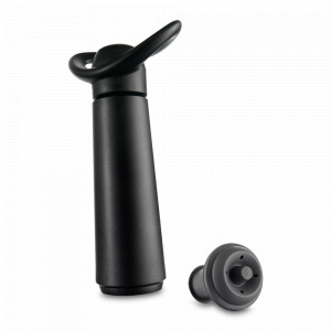 Насос вакуумный с пробкой для вина Concerto, размер: 13,4 х 7,3 см, материал: пластик, силикон, цвет: черный, VACU VIN, Нидерланды, VACU VIN (Нидерланды)