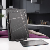 Набор из 3-х разделочных досок на подставке, мрамор Сахара Блэк, в подарочной коробке, композитный материал, серия Elegance, ComposeEat, Россия_00814750040524331425.jpg