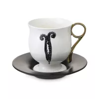 Пара чайная, 150 мл, фарфор, белый, декор, серия Herbariae, LIBERTY JONES, Россия, 