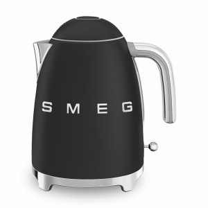 Чайник электрический, нержавеющая сталь, пластик, 1,7 л, 24,6 x 22,3 x 17 см, матовый черный, SMEG, Италия, SMEG (Италия)