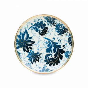 Тарелка десертная, 20 см, фарфор, белый, декор, HOMEFEEL, Россия, Тарелки