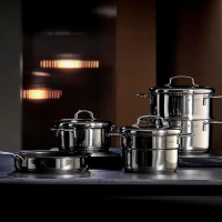 Кастрюля c крышкой, 12 см, 1 л, нержавеющая сталь 18/10, серия Mini, WMF, Германия_00817420045861358813.jpg