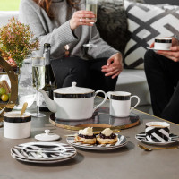 Чайник заварочный, 1.1 л, фарфор, белый, черный, серия Mikasa Luxe Deco, KITCHEN CRAFT, Великобритания_00817710058368929456.jpg