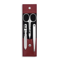 Набор маникюрный в кожаном футляре, цвет красный, 3 предмета, Classic Inox, ZWILLING J.A. HENCKELS, Германия
