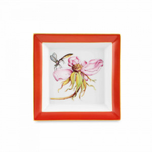 Блюдо квадратное «Роза», 12.5 см, фарфор, декор, серия Natura, VISTA ALEGRE, Португалия, Блюда сервировочные, менажницы