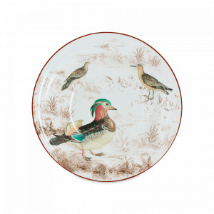 Тарелка суповая Охота, 22 см, керамика, белый, декор, серия Imari, ANNA LAFARG, Китай, Тарелки суповые белые