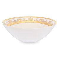 Салатник Cream Gold, 24 см, фарфор, кремовый, золотой, серия Constanza Saphir, FALKENPORZELLAN, Германия