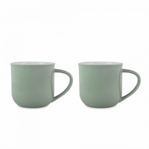 Набор из 2 кружек Eva, 350 мл, фарфор, зеленый, серия Minima, VIVA Scandinavia, Дания, Наборы кружек для чая