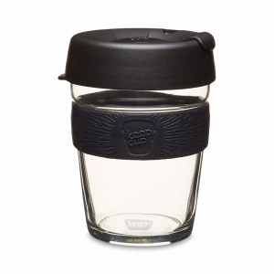 Кружка дорожная Black M, объем: 340 мл, материал: закаленное стекло, цвет: черный, серия Brew, KEEPCUP, Австралия, Термокружки
