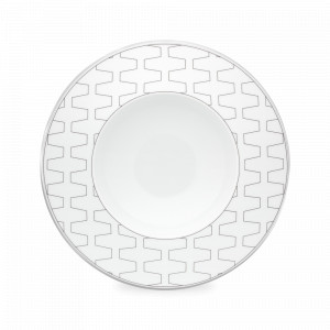 Тарелка суповая, 25 см, фарфор, белый, декор, серия Trasso, VISTA ALEGRE, Португалия, Тарелки суповые белые