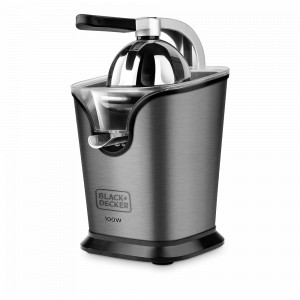 Соковыжималка для цитрусовых, нержавеющая сталь, пластик, темно-серый, BLACK+DECKER, США, Соковыжималки для цитрусовых