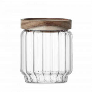 Банка для хранения, 700 мл, стекло, дерево, серия Comfort, DECOR DE TABLE, Россия, DECOR DE TABLE (Россия)