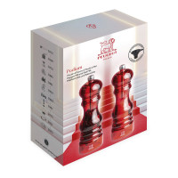 Набор мельниц для соли и перца, 18 см, прозрачный красный акрил, серия Podium, PEUGEOT, Франция_00821670063080563097.jpg