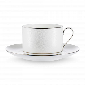 Пара чайная, 270 мл, костяной фарфор, белый, декор, серия Белый жемчуг, NARUMI, Япония, NARUMI (Япония)