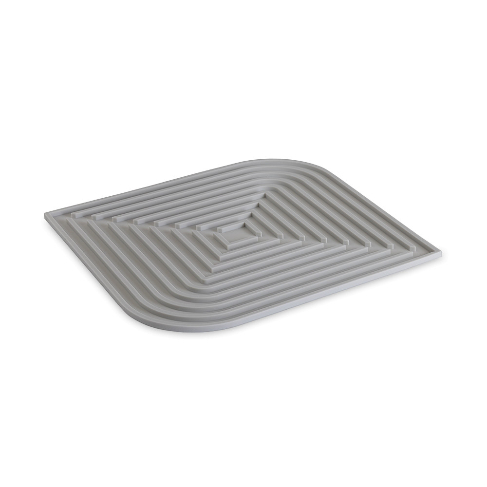 Коврик для сушки посуды, 34.5 х 31.5 см, силикон, графит, серия Dry Flex, SMART SOLUTIONS, Китай