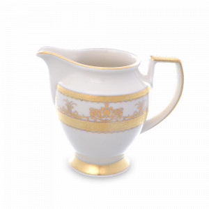 Молочник Cream Gold, 220 мл, фарфор, кремовый, золотой, серия Constanza Saphir, FALKENPORZELLAN, Германия, Молочники