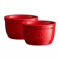 Набор из 2-х керамических рамекинов, 9 х 5 см, гранат, EMILE HENRY, Франция, 