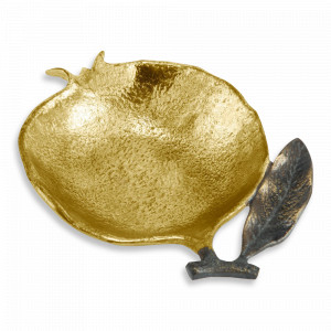 Чаша «Гранат», 14,6 х 10,8 х 2,5 см, латунь, нержавеющая сталь, золотистый, серия Pomegranate, MICHAEL ARAM, США, MICHAEL ARAM (США)