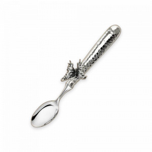 Ложка чайная «Бабочки», медь кованая, серебристый, серия Летний сад, Кольчугинский Мельхиор, Россия, Отдельные предметы