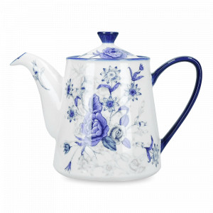 Чайник заварочный, 900 мл, фарфор, белый, синий, серия London Pottery, KITCHEN CRAFT, Великобритания, Английские заварочные чайники