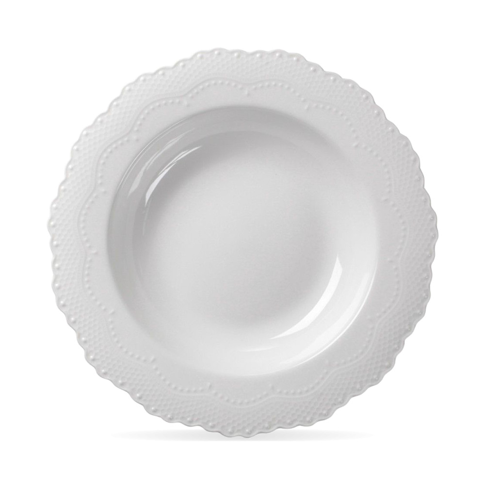 Тарелка суповая Vivien, 22 см, фарфор, белый, WALMER, Великобритания