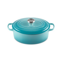 Утятница с крышкой, 27 см, чугун, бирюзовый, серия Caribbean, LE CREUSET, Франция