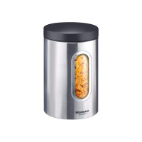 Банка для сыпучих продуктов  с окошком, объем 2300 мл, диам. 132 мм, высота 220 мм,  нержавеющая сталь, серия Steel, Westmark, Германия_00804050047745474714.jpg