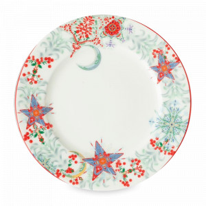 Тарелка обеденная, 27 см, фарфор, белый, декор, серия Счастливая Звезда, MIX&amp;MATCH HOME, Китай, Скидки -30% на фарфор MIX&MATCH