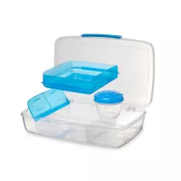 Ланч-бокс многосекционный с баночкой Bento, 1,76 л, пластик, серия To Go, SISTEMA, Новая Зеландия, 
