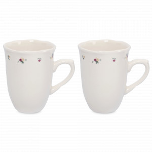 Набор из 2-х кружек Цветы, 370 мл, фарфор, белый, декор, серия Meadow, ANNA LAFARG, Китай, Meadow ANNA LAFARG