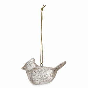 Украшение новогоднее - подвес Птица, 6 см, акрил, шампань, серия New Year, ANNA LAFARG, Китай, Новогодний Декор ANNA LAFARG
