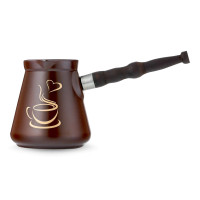 Турка Lovely, 500 мл, керамика, дерево, коричневый, WALMER, Великобритания