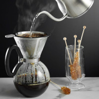 Кемекс с фильтром, 1.1 л, нержавеющая сталь, стекло, серия La Cafetiere, KITCHEN CRAFT, Великобритания_00817710055322044972.jpg