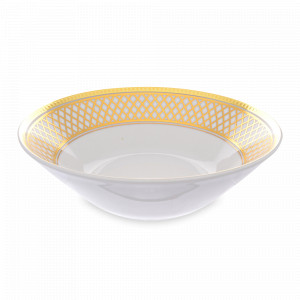 Салатник Gold, 25 см, фарфор, белый, золотой, серия Constanza St. Peterburg, FALKENPORZELLAN, Германия, Салатники белые