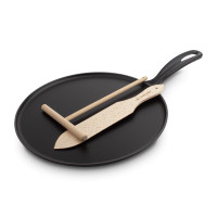 Сковорода для блинов, 27 см, чугун, черный, серия Matte Black, LE CREUSET, Франция