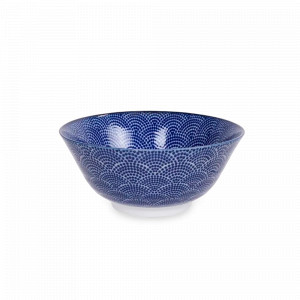 Салатник порционный Dots, 15.2 см, 500 мл, фарфор, белый, синий, серия Nippon Blue, TOKYO DESIGN, Нидерланды, Пиалы, салатники индивидуальные