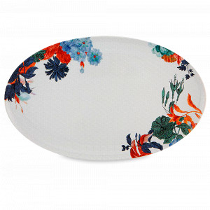 Блюдо сервировочное овальное, 38 х 24 см, фарфор, декор, серия Duality, VISTA ALEGRE, Португалия, Duality VISTA ALEGRE