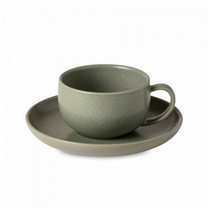 Пара чайная Artichoke, 220 мл, керамика, зеленый, серия Pacifica, COSTA NOVA, Португалия, Чайные пары