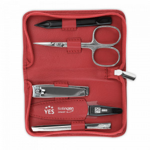 Набор маникюрный в кожаном футляре, 5 предметов, YES, Германия, Домашний маникюрный набор