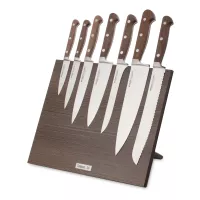 Набор кухонных ножей, 7 штук, на магнитной подставке ComposeEat, серия Classic Walnut, BERGER CUTLERY, Германия, 