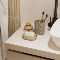 Стакан для зубных щеток Dune, 11 см, полирезин, песочный, серия Bath, BERGENSON BJORN, Великобритания_00820690049400784147.jpg