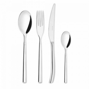 Набор столовых приборов на 6 персон, 24 предмета, нержавеющая сталь 18/10, серия Portofino, BUGATTI Cutlery, Италия, BUGATTI CUTLERY (Италия)