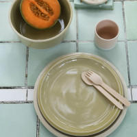 Тарелка , керамика, 24 см, кремовый, серия Cantine, JARS, Франция_00808540039252401493.jpg