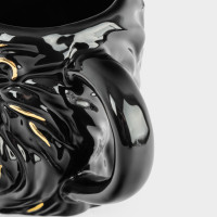 Кружка «Лев», 540 мл, керамика, черный, золотистый, рельеф, серия Manly, ANNA LAFARG, Китай_00822620050113581858.jpg